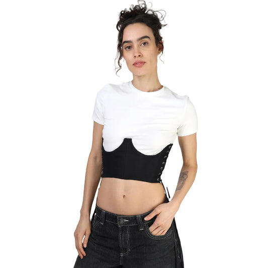 Corset talle corto, Gabardina, Underbust