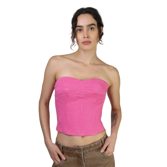 Corset talle medio, Algodón, Rosa, Ajuste en la espalda
