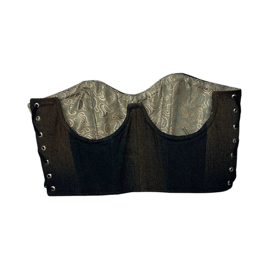 Corset talle corto, Mezclilla, Underbust