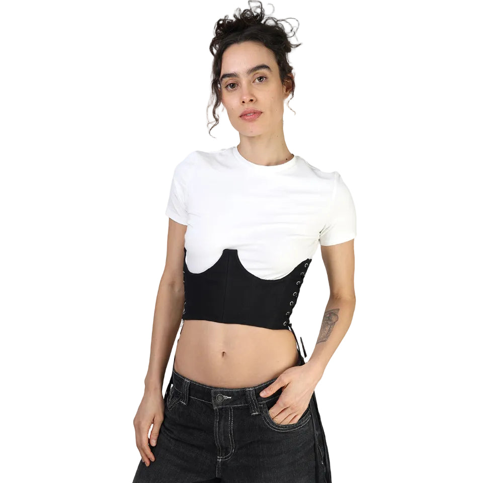 Corset talle corto, Gabardina, Underbust