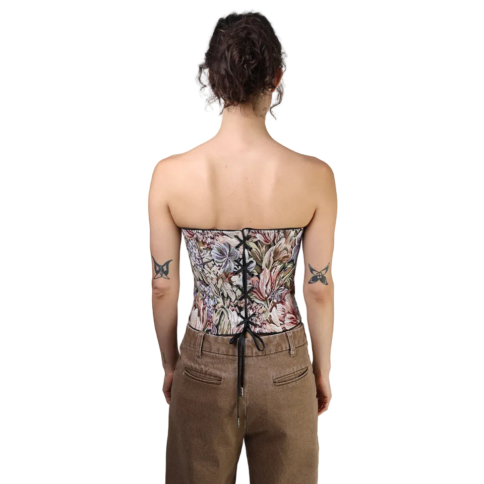 Corset talle medio, Tapicería, Floral, Ajuste en la Espalda